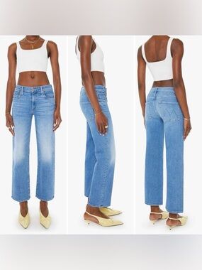 Mother Lil' Zip Rambler Flood Jeans - Sz 31 EUC